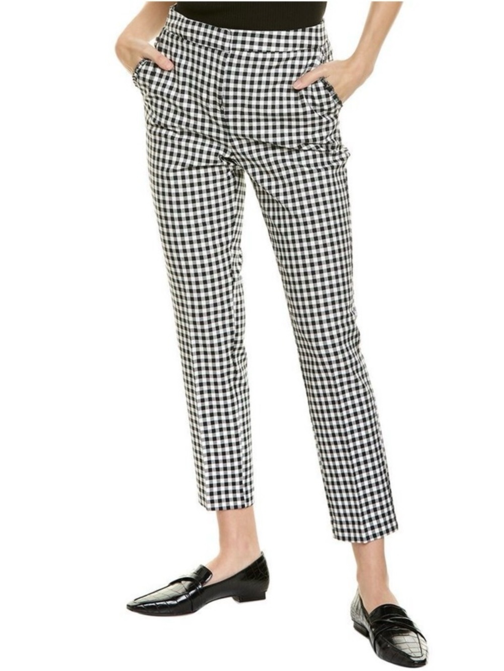 Court & Rowe Gingham Slim Leg Stretch Crop Pant